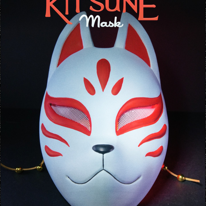 3D Printable Kitsune Mask by Stlflix