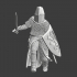 Medieval Scandinavian Knight advancing with sword image