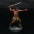 Barbarian - Boris - CONTRA THE OGRES CROWD - MASTERS OF DUNGEONS QUEST print image