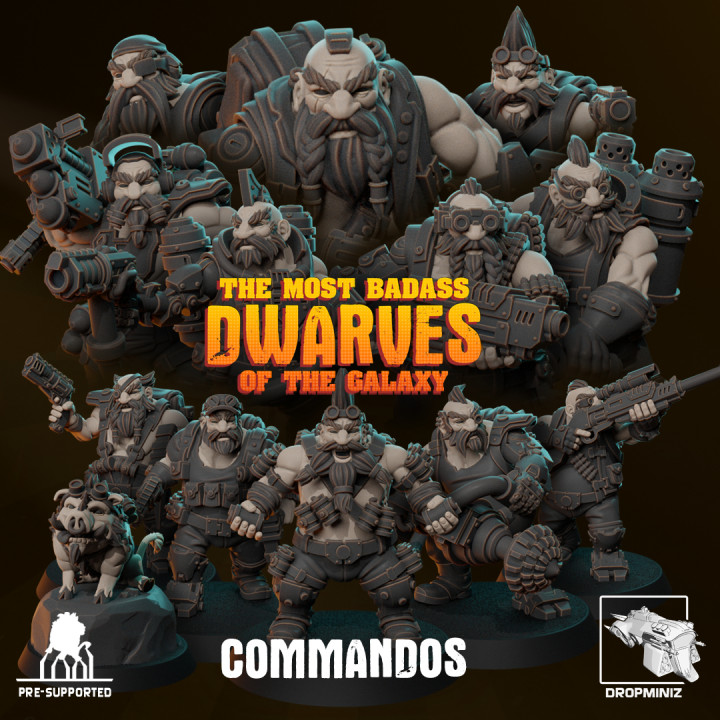 Sci-Fi Dwarf Commandos's Cover