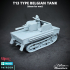 T13 Type 1 belgian tank - 28mm for wargame print image