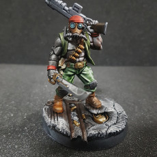 Picture of print of GrimGuard Slayer Painting Guide + Model