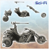 Three-wheeled motorbike post-apo with automatic weapon (10) - Future Sci-Fi SF Post apocalyptic Tabletop Scifi image