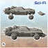 Post-apo car with spikes and machine gun (16) - Future Sci-Fi SF Post apocalyptic Tabletop Scifi image