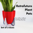 Retrofuturistic Plant Pots (Set of 3 Sizes) image