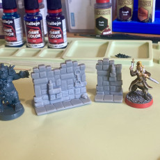 Picture of print of Stairs Down, Doors and Blocked Passageway for use with HeroQuest