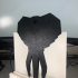 3D Elephant Outline Wall Art image