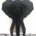 3D Elephant Outline Wall Art image