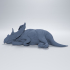 Kosmoceratops sleeping 1-35 scale pre-supported dinosaur image