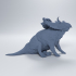 Kosmoceratops sitting 1-35 scale pre-supported dinosaur image