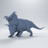 Kosmoceratops angry 1-35 scale pre-supported dinosaur FREE model sample image
