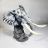 African Bush Elephant Bust print image