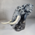 African Bush Elephant Bust print image
