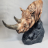 Black Rhino Bust print image