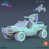 Wastelands SUV Minigun / Roving Vehicle / Alien War Construct / Steampunk Battle Robot / Invasion Army / Cyberpunk / Sci-Fi Encounter image