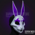 Japanese Kitsune Neon Violet Cosplay Mask - 3D Print STL File for Cosplay and Halloween image