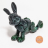 Bunny Rabbit Articulated figure, Print-In-Place, Cute Flexi print image