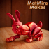 Bunny Rabbit Articulated figure, Print-In-Place, Cute Flexi image