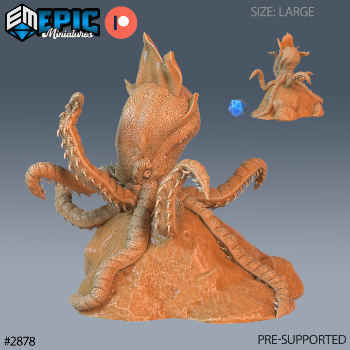 3D Printable Killer Octopus / Tentacle Beast / Underwater Animal / Water  Monster / Sea Creature / Ocean Encounter by Epic-Miniatures