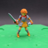 JRPG Warrior, Rapier and Dagger; Miniature image