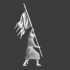 Medieval Sergeant with waving banner image
