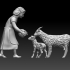 girl and goats image