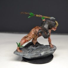 Picture of print of Tribal Monk (25mm base & 75mm Scale)