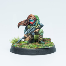 Picture of print of Strife Series 01a - Cute Post-Apocalyptic Stalker Gir with Sniper Rifle & Covered Face