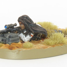Picture of print of Strife Series 01b - Cute Post-Apocalyptic Stalker Girl with Sniper Rifle