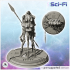 Large alien creature with spear (2) - SF SciFi wars future apocalypse post-apo wargaming wargame image
