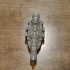 SCI-FI Ships Heavy Battleship - Empire of the Rising Sun - Presupported print image