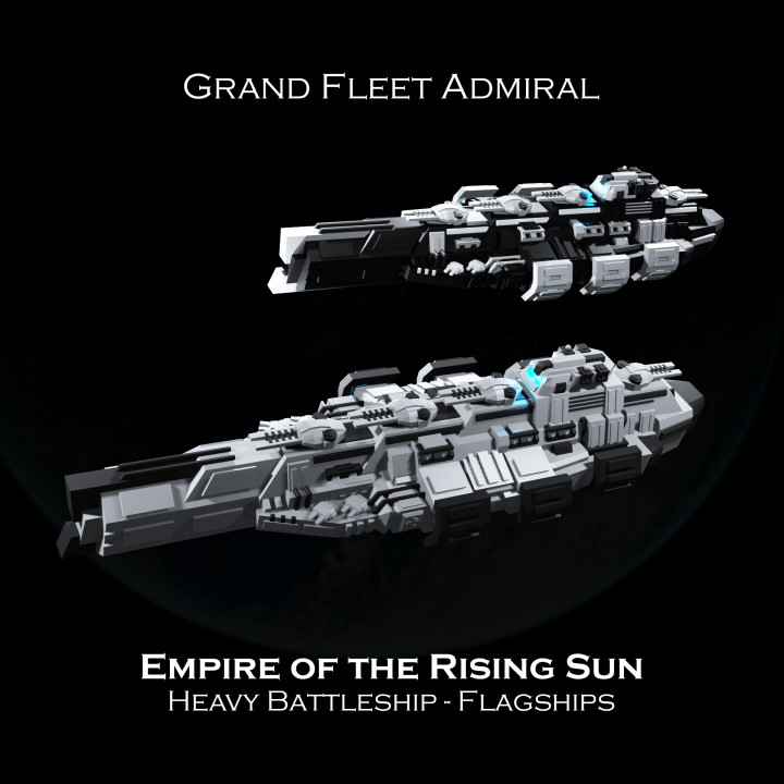 3D Printable SCI-FI Ships Heavy Battleship - Empire of the Rising Sun ...