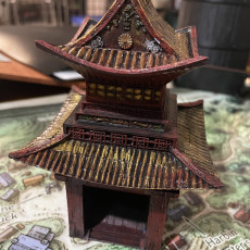 Picture of print of Shogun Dice Tower - SUPPORT FREE!