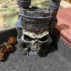Picture of print of Skull Citadel Dice Tower - SUPPORT FREE!