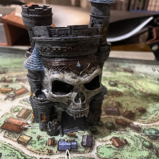Picture of print of Skull Citadel Dice Tower - SUPPORT FREE!