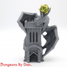 Picture of print of Wyvern Dice Tower - SUPPORT FREE!