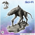 Alien creature with four legs and outstretched tongue (6) - SF SciFi wars future apocalypse post-apo wargaming wargame image