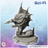 Alien creature with webbed crest and triple eyes (8) - SF SciFi wars future apocalypse post-apo wargaming wargame image