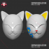 Japanese Kitsune Mask Cosplay Halloween 3D Print Model image