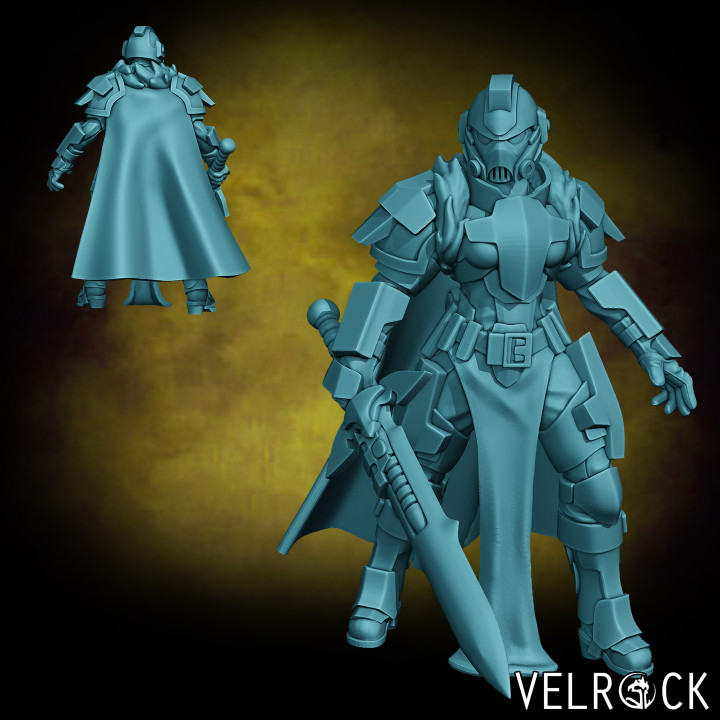 Female Tempest Guardsmen Knight with Sword 1 (PRESUPPORTED)'s Cover