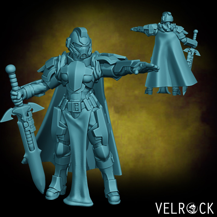 Female Tempest Guardsmen Knight with Sword 2 (PRESUPPORTED)'s Cover