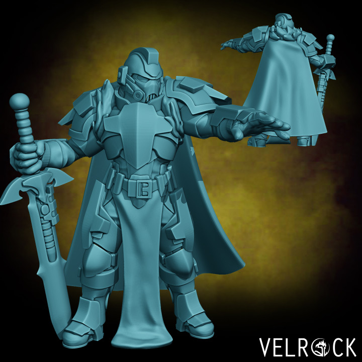 Male Tempest Guardsmen Knight with Sword 3 (PRESUPPORTED)'s Cover