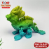 PRINT-IN-PLACE FLEXI CLOVER LEAF DRAGON ARTICULATED image