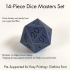 Dice Masters Set - 14 Shapes - Gothica Font - Supports Included image