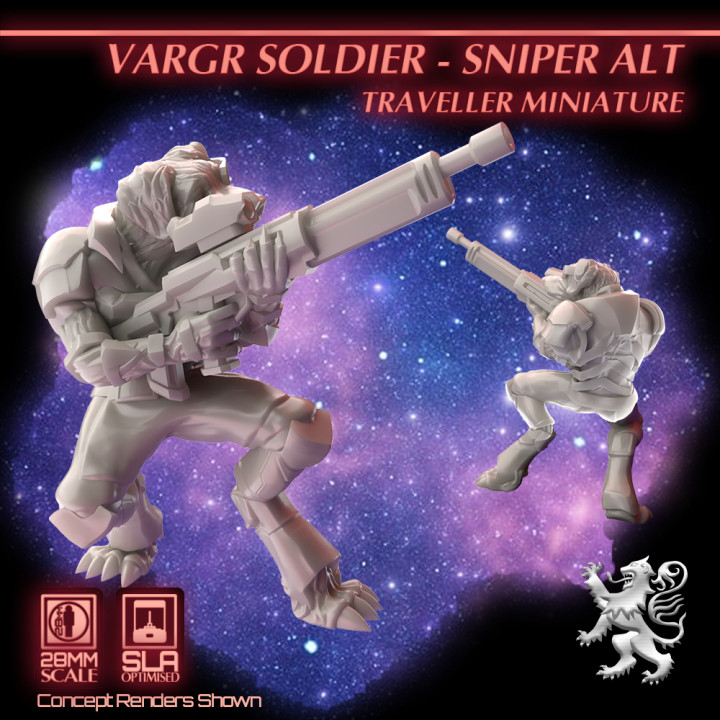 Vargr Soldier - Sniper Alt - Traveller Miniature's Cover
