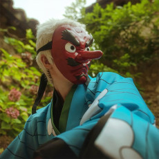 Picture of print of Japanese Demon Kitsune Mask Cosplay Halloween - 3D Print Model STL File