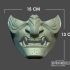 Oni Samurai Ghost Mask - Japanese Kitsune Cosplay Halloween - 3D Print Model STL File image