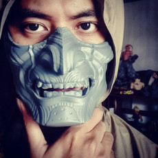 Picture of print of Ghost Mask - Japanese Demon Oni Samurai Hanya Cosplay Halloween - 3D Print Model STL File