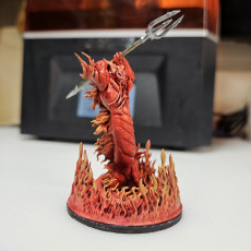 Picture of print of Flame Salamander Trident - Tabletop Miniature (Pre-Supported)