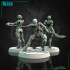(0118) Female android robot cyborg ninja assassin sci-fi with knives three pose image